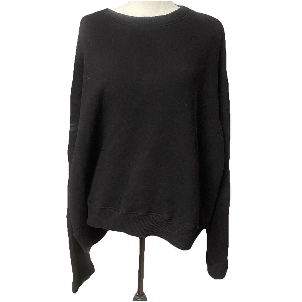 NWOT AG Adriano Goldschmied Black Sweatshirt Small Made in USA 100% Cotton